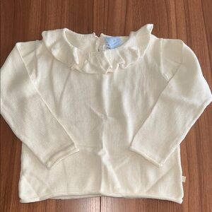 bella bliss Cream Ruffle Sweater